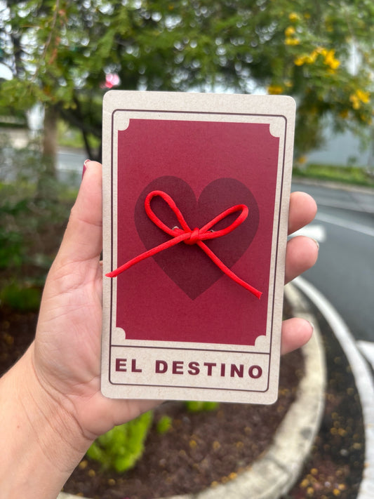 EL DESTINO — Tarjeta Hilo Rojo
